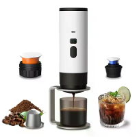 [EU Direct] NovuLife 3 in 1 Draagbare Elektrische Koffie Machine Capsule Koffiezetapparaat met Draadloze Verhittingsfunc