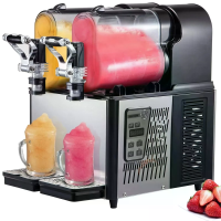 [EU Direct] NovuLife 370W commerciële slushmachine dual 6L capaciteit snelle bevroren dranken maken 2 smaken bevriest de