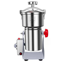 [EU Direct] NovuLife Elektrische Maalmachine 800G Capacity Roestvrijstaal 0 5 Min Timer Kruid Graal Specie Poeder Molen