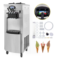 [EU Direct] NovuLife YKF 8228H 2200W commerciële zachte ijsmachine 2x6L grote capaciteit 20~28L/H hoge efficiëntie 3 sma