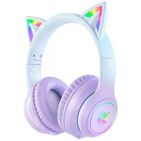 [EU Direct] ONIKUMA B90 Draadloze Headset RGB Kat Oor bluetooth Gaming Hoofdtelefoon 40mm Driver HiFi Bas Geluid 55U Afs