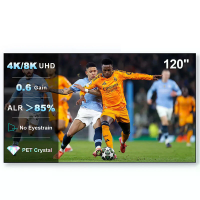 [EU Direct] ProjeStar 120 inch PET Crystal ALR Projector Screen 4K UHD 16:9 0.6 Gain Ambient Light Rejecting Thin Frame