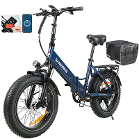 [EU DIRECT] SAMEBIKE LOTDM200 II Vouwfiets met Rack tas 48V 13AH 750W Motor 20 inch 80KM Max Mileage 150KG Max Belastbaa