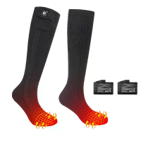 [EU Direct] SAVIOR HEAT SS02B Unisex Oplaadbare Verwarmde Sokken met 7,4V Batterijen inbegrepen, 3 Verwarmingsniveaus Ba