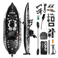 [EU Direct] Spatium Model C 335cmx122cmx15cm FishBone Pedal Drive Opblaasbare Kajak Fishing Board 300KG 360KG Load 6 8 K