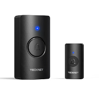 [EU Direct] TECKNET HWD01990 Wireless Doorbell System 1300FT Range IP44 Waterproof 110dB 60 Chimes 5 Volume Levels LED A