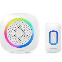 [EU Direct] TECKNET TK WD995 Draadloze RGB Draadloze Deurbellen Kit 400m Bereik IP66 Waterdicht 60 Beltonen 36 Maanden B