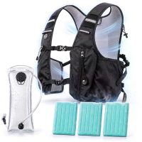 [EU Direct] TENGOO Koeling Hydratatie Vest met 2L Waterblaas & 3 IJs packjes, Lichtgewicht Wandelrugzak met waterdruppel