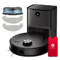 [EU Direct] Ultenic T10 Lite Robotstofzuiger,LiDAR navigatie,4.5KPa zuigkracht,dubbele draaidoeken,zelfledigend,Matrix r