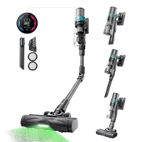 [EU Direct] Ultenic U16 Flex & Proscenic P16 Snoerloze Steelstofzuiger, 550W/50Kpa, 180° Buigbare Steel, Groene LED Kopl