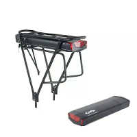 [EU Direct] UNITPACKPOWER R006 36V 15AH Achterbagagedrager Elektrische Fiets Batterij 54 km Max 3000mAh Lithium Li ion 1