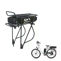 [EU Direct] UNITPACKPOWER T032 48V 15AH Rear Rack Elektrische Fietsaccu 51km Max 2500mAh Lithium Li ion 18650 accu met 3