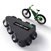 [EU Direct] UNITPACKPOWER U004 1 52V 28.8AH Ebike Driehoek Batterij met 45A BMS Beschermingsbord voor Max 1500W Motor Ki