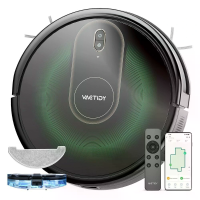 [EU Direct] Vactidy T8 Robot Stofzuiger, 2 in 1 Dweilen en Stofzuigen, 3000Pa Zuigkracht, 250ml Stofbak, Tapijtdetectie,