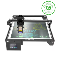 [EU Direct] Vernieuwde LONGER RAY5 20W Lasergraveur snijder met vaste focus 0,08×0,1 mm laserpunt werkgebied 375×375 mm