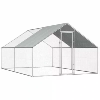 [EU Direct] Vidaxl 170789 Buitenkippengaas 2,75x4x1,92 m Verzinkt Staal