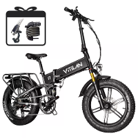 [EU Direct] Vitilan i7pro 3.0 Elektrische Fiets 48V 20AH Samsung batterij 750W Motor Aanbevolen Topsnelheid 25KM/H 20*4.