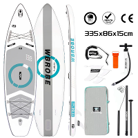 [EU Direct] WaveRite 335*86*15CM Opblaasbare Stand Up Paddle Board Voetpedaal Ontwerp Laadcapaciteit tot 200kg Ultra Lic