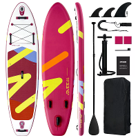 [EU Direct] WaveRite 335x84x15cm Opblaasbaar Stand Up Paddleboard 160kg Capactiteit 3 Vinnen met Pomp Lenkertas Voor Beg