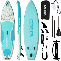 [EU Direct] WaveRite Opblaasbare Stand Up Paddle Board 335*84*15 cm 330 lbs Capaciteit 12 15 PSI SUP met Pomp Paddle Lea
