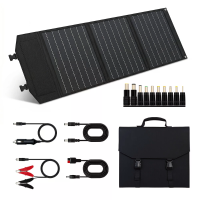 [EU Direct] Xmund 60W opvouwbaar zonnepaneel 128x41 cm DC USB Type C poorten kickstands Voor RV camping Off grid strooms