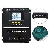[EU Direct] Y&H 100A MPPT Zonne energie Controller 12V 24V 36V 48V LCD Scherm Accu Intelligente Controller Max 100A Inga