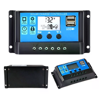 [EU Direct] Y&H 12V/24V 30A 20A 10A PWM Zonne oplaadcontroller Accu regulator Zonnepaneelcontroller LCD display met dubb