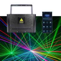 [EU Direct] YBEIYUAN 10W RGB Volle Kleur Animatie Stralingslicht RJ45/ILDA/DMX512/Bluetooth App Besturing Disco DJ Feest