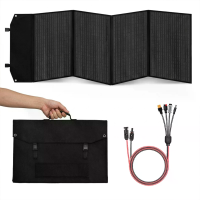 [EU Direct] ZGZXSEXHZ 200W opvouwbaar draagbaar zonnepaneel 61,7 x 182 cm met uitschuifbare pootjes, meerdere aansluitin