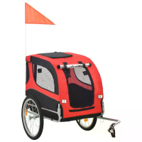 [EU] Huisdieren fietskar 91765 Hondendrahager voor honden en huisdieren met duurzaam frame, ademend beschermend net, hui