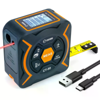 EU US Direct CIGMAN CT 50 2 in 1 Laser Rolmaat met een bereik van 164ft Autolock functie Meerdere meetstanden en oplaadb