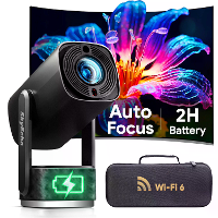 [EU/US Direct] SkyEcho FreeONE Pro Auto Focus Ingebouwde batterij Plafondprojector Android 1+8G 350 ANSI lumen 1080P 4K 