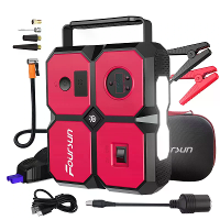 [EU/USA Direct] Foursun 26800Mah 4000A Draagbare Auto Jump Starter met Luchtcompressor 10.35Bars Digitale Bandenpomp met