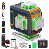 EU VS Direct CIGMAN CM S04 16 Lijnen Groene Straal Laser Level 4x360° Zelfnivellerend LCD Display 30m Bereik Oplaadbare