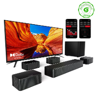[EU/VS Direct] Gerefurbiseerde Ultimea Poseidon D80 460W 7.1CH Soundbar 4 Bekabelde Surround Speakers 6.5