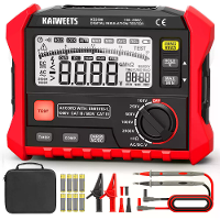 EU VS Direct KAIWEETS KE2500 Isolatieweerstand Tester 0.1MΩ 200GΩ 100V/250V/500V/1000V/2500V Megohmmeter Met Achtergrond