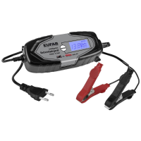 Eufab Intelligentes Batterieladegerät 6/12V 4A, auch für Lithiumbatterien 16647 Oplader, Druppellader 12 V, 6 V 4 A