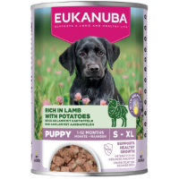 Eukanuba Puppy met lam en aardappel natvoer hond 4 trays (24 x 400 g)