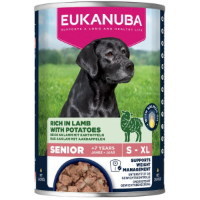 Eukanuba Senior met lam en aardappel natvoer hond 4 trays (24 x 400 g)