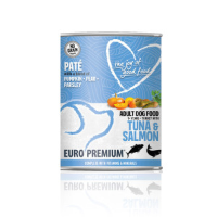 Euro Premium Adult kalkoen met tonijn en zalm paté natvoer hond 2 trays (12 x 400 g)