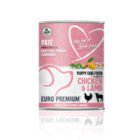 Euro Premium Puppy kip en lam paté natvoer hond 2 trays (12 x 400 g)