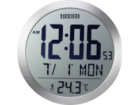 Eurochron EFW 5001 Wandklok Zendergestuurd 394 mm x 41 mm Zilver