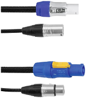 Eurolite Power Hybrid DMX Verbindingskabel [1x XLR stekker 3 polig   1x XLR stekker 3 polig] 1.5 M