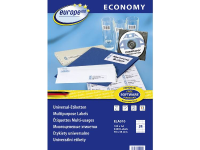 Europe 100 ELA010 Etiketten 70 x 36 mm Papier Wit 2400 stuks Permanent Universele etiketten Inkt, Laser, Kopie 100 vel DIN A4