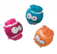 Ebi Coockoo Tennisballen Met Pluche Oranje / Blauw / Roze #95;_3 St