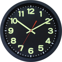 EUROTIME 53861 05 Wandklok Zendergestuurd 30 cm x 50 mm Zwart