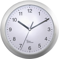 EUROTIME 56787 Wandklok Zendergestuurd 25 cm x 38 mm Zilver