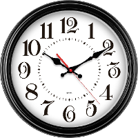 EUROTIME 80882 05 Wandklok Kwarts 31 cm Zwart