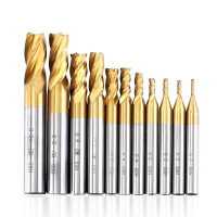 Drillpro 1,5 10 mm titanium gecoate HSS 4 groef freesmachine CNC boorfrees