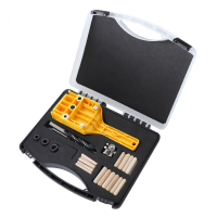 Handbediende houtbewerkingspen Jig perforator set met opbergkoffer ABS Kunststof houten bordverbinding 6/8/10 mm gatzoek